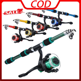 Sougayilang คันเบ็ดชุดคันเบ็ดยืดไสลด์และรอกตกปลาหมุนคันเบ็ดช…