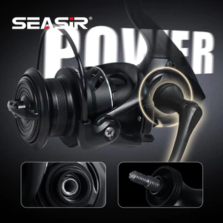 Seasir TINGHE Spinning Reel 5 + 1BB 2000-6000 Series ลากสูงสุด 20KG 5.2:1 Seawater-Proof อลูมิเนียม Power Handle คุณภาพสูงน้ําหนักเบาตกปลา Coil