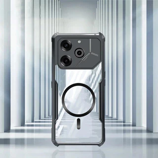กันกระแทกเคสโทรศัพท์แม่เหล็กใส Tecno Pova 8 7 Ultra 6 5 4 Pro POP 6 Pro Pova Neo 2 3 4G 5G ปลอกอะคริลิคใสสี่มุม Anti Drop ป้องกันฝาครอบ