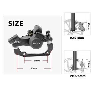 Meroca จักรยานดิสก์เบรก Caliper 160 มม. ดิสก์เบรกจักรยานเสือภูเขา MTB Mechanical Caliper ชิ้นส่วนขี่จักรยาน