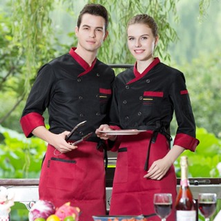 เสื้อเชฟ  ชุดเชฟแขนยาว ผ้าดี ระบายอากาศได้สะดวกสบาย หลาย ขนา…