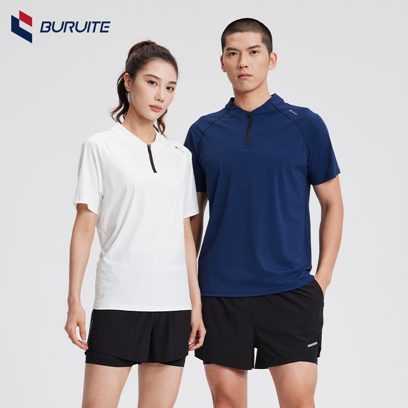 เสื้อยืดแขนสั้นกีฬา ผ้าแห้งเร็ว ระบายอากาศ ไม่อับชื้น เหมาะวิ่ง ปั่นจักรยาน กิจกรรมกลางแจ้ง