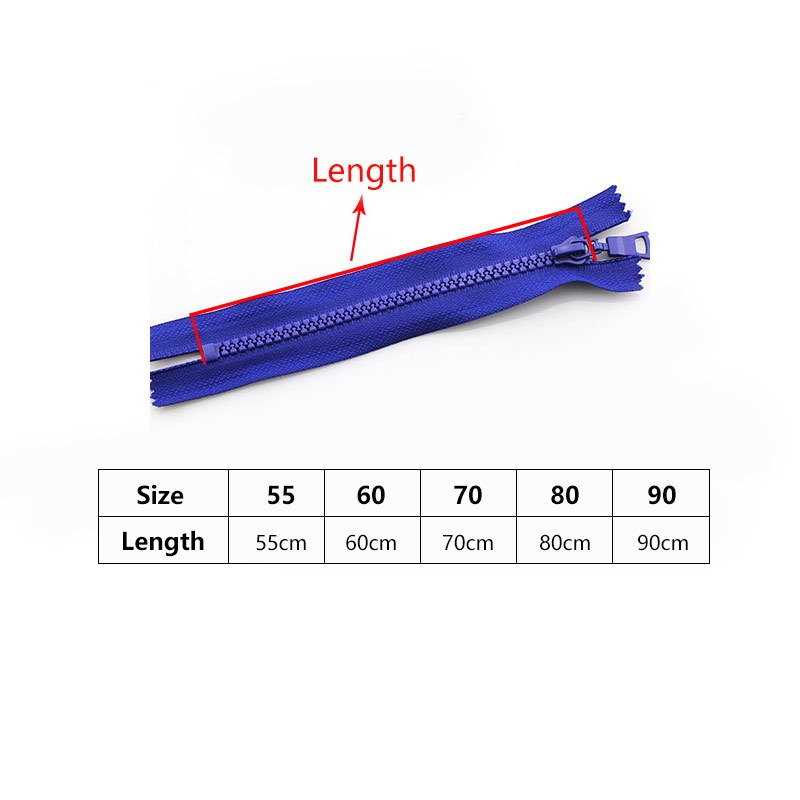 5 # เรซิ่นเปิด-จบ ซิปที่มีสีสันยาวซิปเย็บเสื้อผ้าลงแจ็คเก็ตเสื้อผ้าซิปชุดอุปกรณ์เสริม55เซนติเมตร60เซนติเมตร70เซนติเมตร80เซนติเมตร90เซนติเมตร - รูปที่ 2