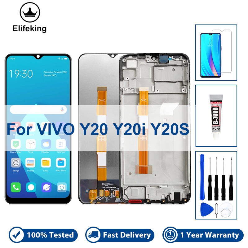 6.51 "LCD สําหรับ VIVO Y20 Y20i V2029 V2027 Y20s Y20SG Y20a Y30g V2032 Touch Screen Digitizer Assemb