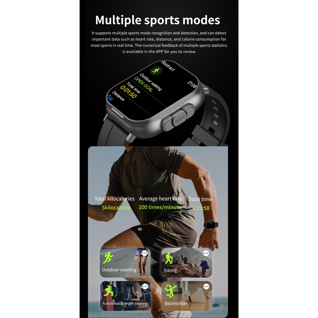 2025 ใหม่สมาร์ทนาฬิกา TWS 2-in-1 ชุดหูฟังบลูทูธหูฟังฟิตเนสกีฬาผู้ชายนาฬิกา GPS Track Smartwatch Heart Rate Monitor เล่นเพลงนาฬิกาผู้หญิง - รูปที่ 6