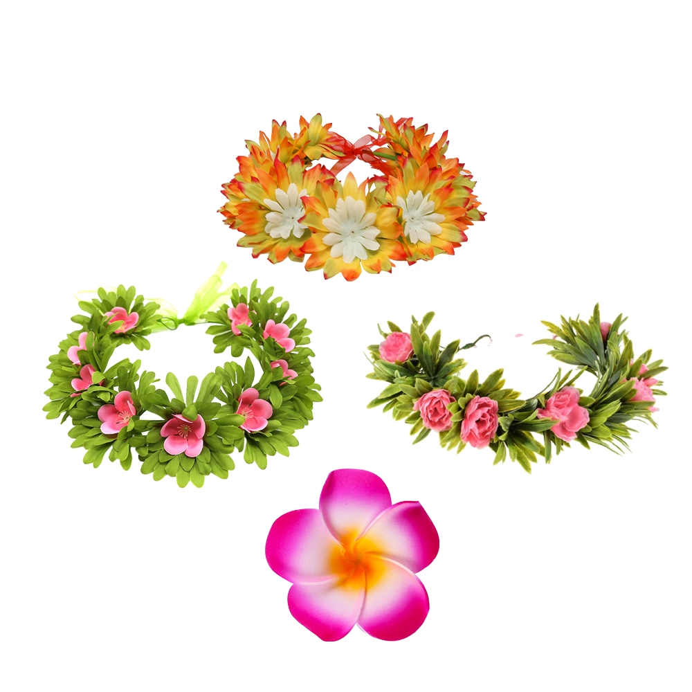 Moana Garland ดอกไม้พวงหรีด Headdress เด็กเจ้าหญิงเครื่องแต่งกายเล่นอุปกรณ์เสริม Carnival Vaiana ดอกไม้ Headwear
