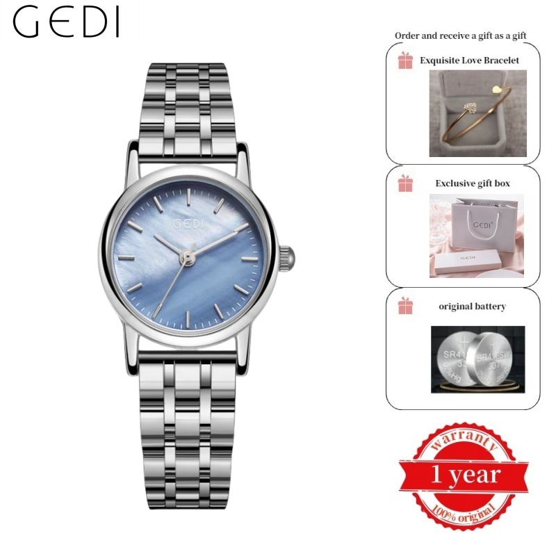 นาฬิกาผู้หญิง GEDI 51151 เข็มขัดเหล็ก