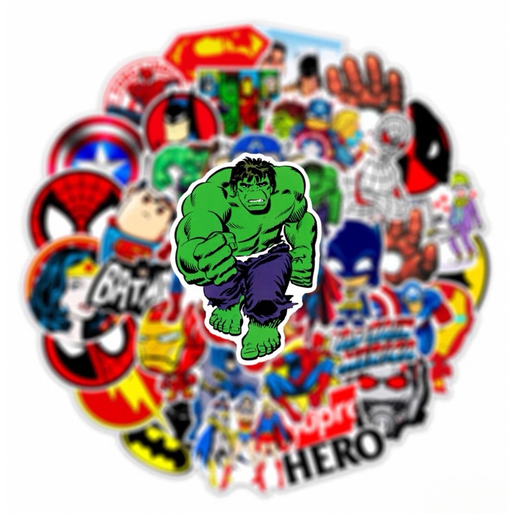 50แผ่นมหัศจรรย์วีรบุรุษการ์ตูนตัวละครสติกเกอร์น่ารักถ้วยน้ํากีตาร์โทรศัพท์หมวกกันน็อคสติกเกอร์ - รูปที่ 4