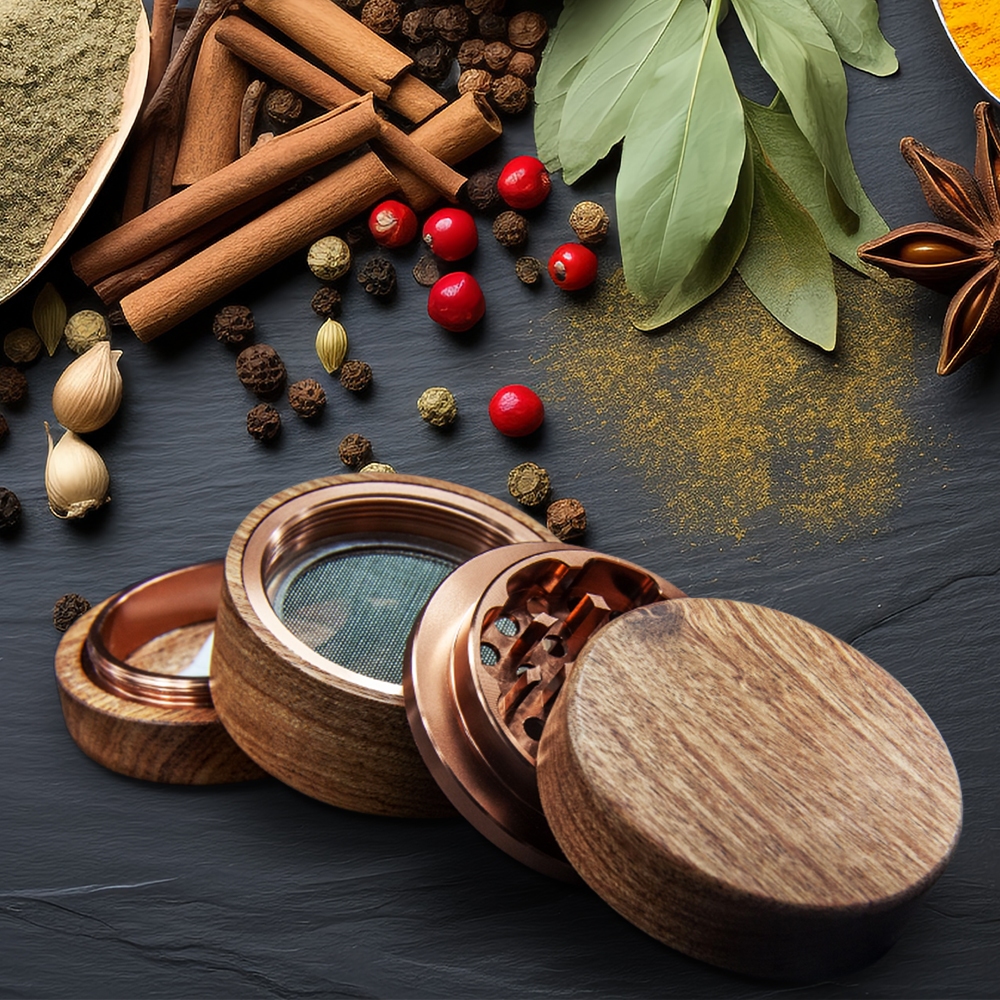 เครื่องบดสมุนไพรวอลนัท 4 ชั้น 60 มม. - รูปที่ 2