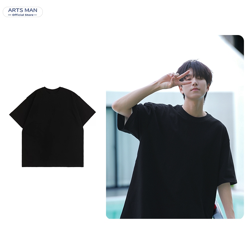 Artsman เสื้อยืดครอปผ้าฝ้าย 100% แฟชั่นหลวม Unisex