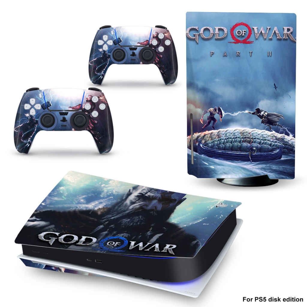 100 สีสติกเกอร์ผิวใช้งานร่วมกับ Sony Playstation 5 Fat Disc Edition ไวนิล Decal Full ชุดห่อป้องกันฟิล์มสําหรับ PS5 ไขมัน CD-Rom รุ่นคอนโซล & 2 PCS Controllers