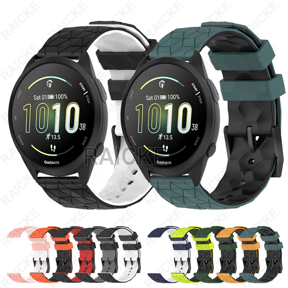 สายรัดซิลิโคนกันน้ำสำหรับ Garmin Forerunner 265 Music / Forerunner 255 / Venu 4 45 mm/ Vivoactive 4 / Venu 3 / Venu 2