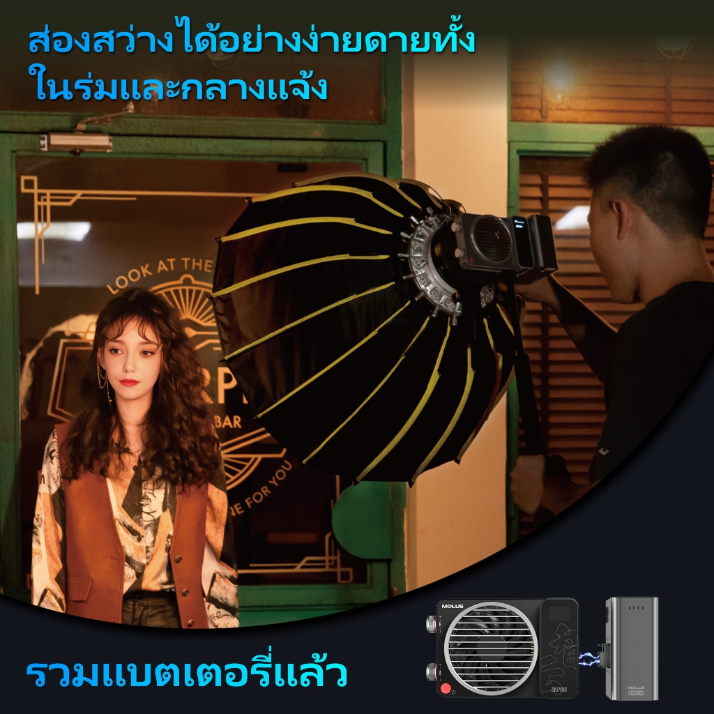 ZHIYUN MOLUS X100 ไฟวิดีโอ LED, 100W COB ไฟสตูดิโอสําหรับถ่ายภาพสตูดิโอ/การถ่ายภาพกลางแจ้งสตรีมมิ่งสด