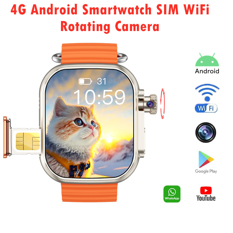 S10 Ultra 4G Card Edition Call สมาร์ทวอท์ช Google App NFC Android 9.1 สําหรับผู้ชายหน้าจอสัมผัสเต็มร