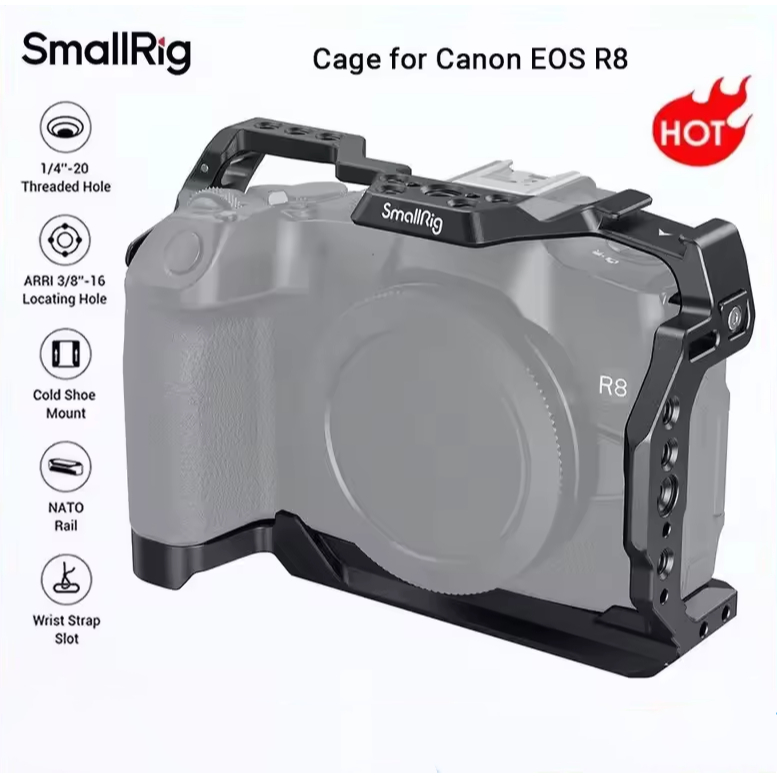 Smallrig R8 กล้องสําหรับ Canon EOS R8 พร้อม Arca Swiss Quick-Release แผ่นสําหรับ DJI Gimbal ขาตั้งกล