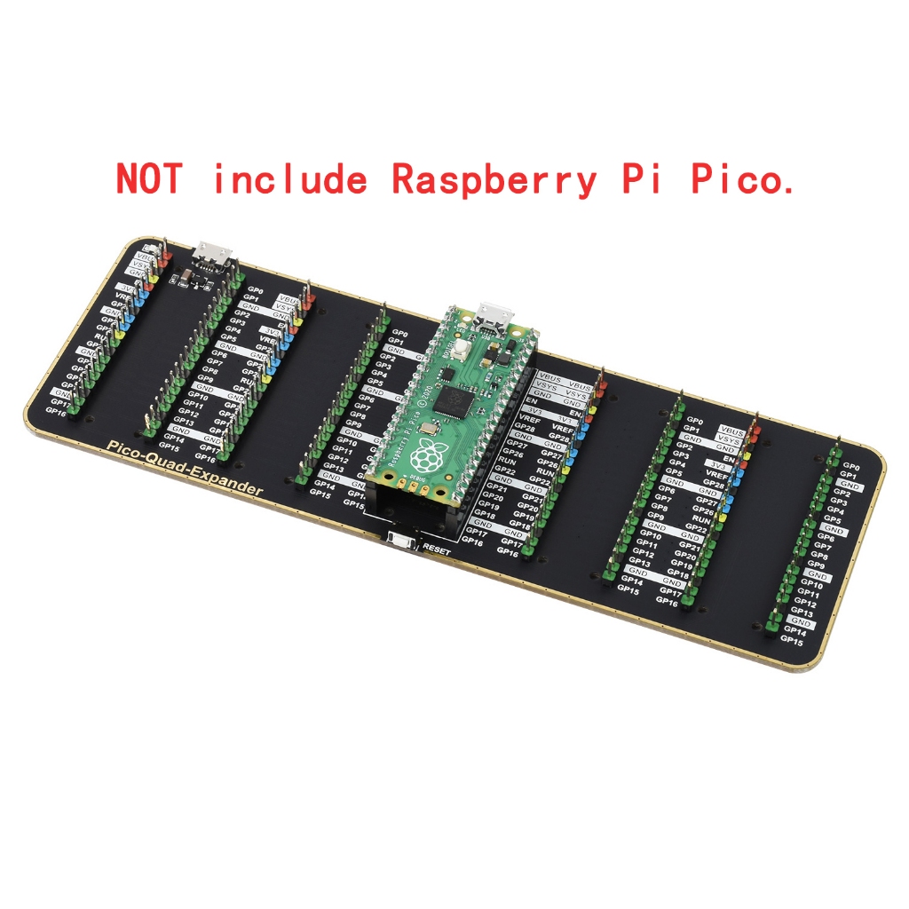 Quad GPIO Expander ขยายหมวกสําหรับ RasPi RPI Raspberry Pi PICO 2 W 2W PICO2 RP2350 Microcontroller โ