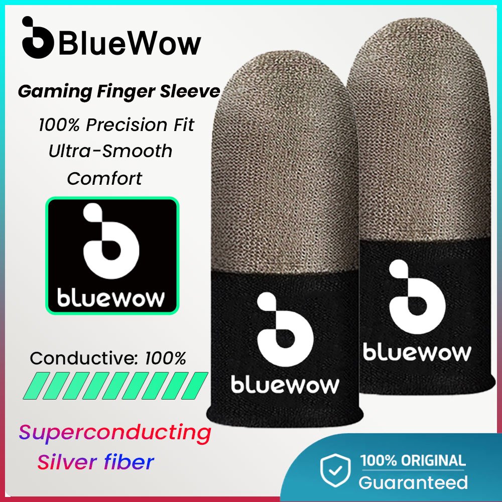 Bluewow Silver Cloth Finger Sleeve Gaming- บางเฉียบ ทนทาน และความไวแสงสูงสําหรับเกม PUBG, Mobile & FPS