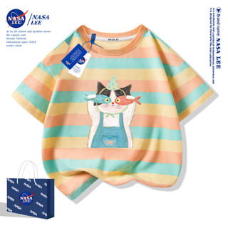 NASA เสื้อยืดเด็กสไตล์อเมริกัน 2025 ผ้าฝ้าย 100% แขนสั้น ลาย…