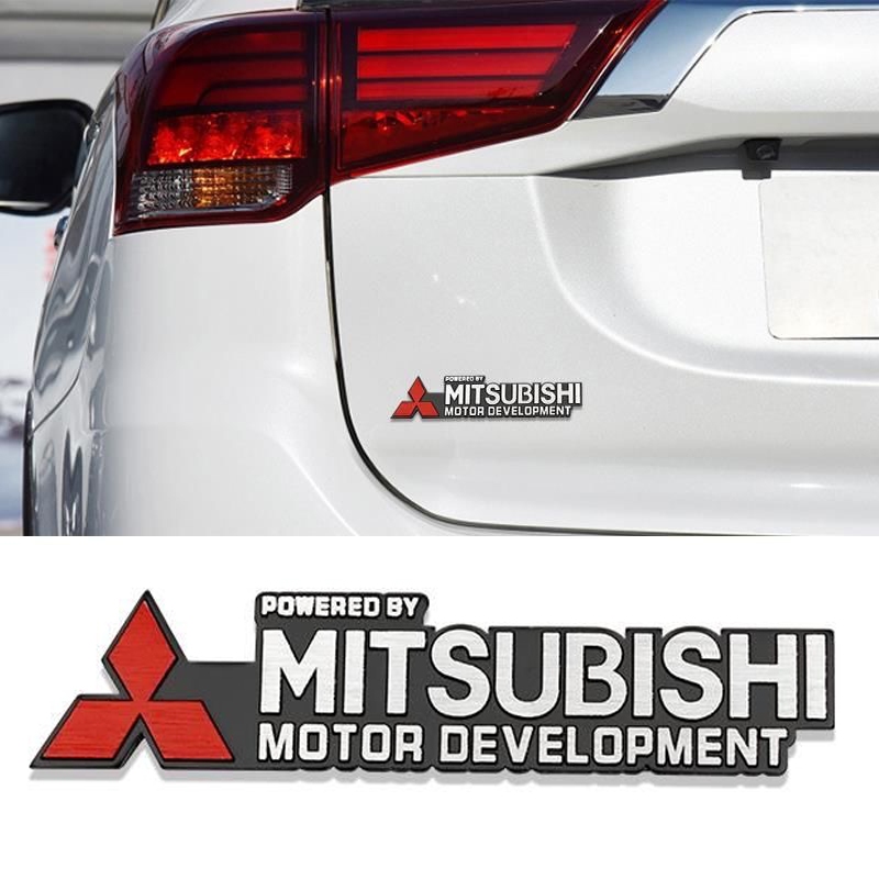 MITSUBISHI สติ๊กเกอร์โลโก้โลหะ 3 D สําหรับมิตซูบิชิ ป้ายสติกเกอร์มิตซูบิชิ ติดสัญลักษณ์ แบบลอกอกได้ Mitsubishi Asx Lancer Pajero Outlander L200