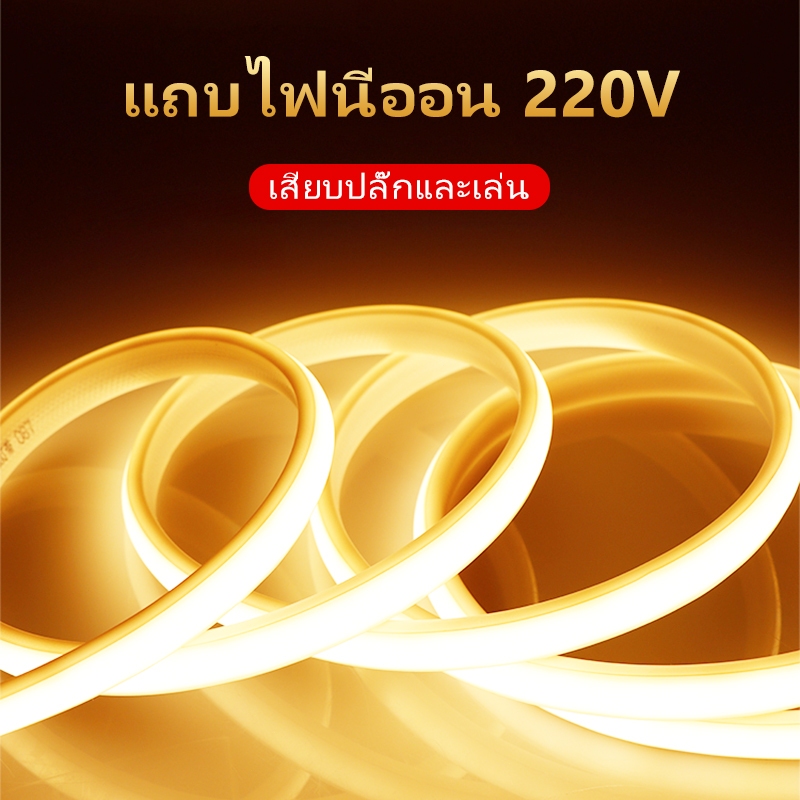 แถบไฟนีออนแบบยืดหยุ่น LED ไม่มีปลั๊ก ขนาดใหญ่ 8x16 มม. IP65 กันน้ํา ป้องกันฝุ่น ยืดหยุ่นสูง แสงคงที่ 220V