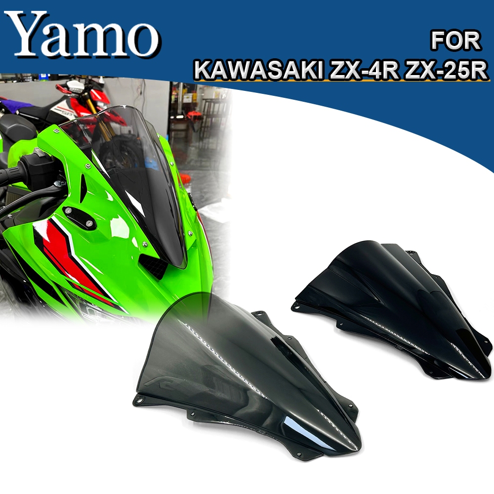 กระจกกันลม ดัดแปลง สําหรับรถจักรยานยนต์ Kawasaki ZX-4R ZX-4RR ZX-25R ZX4R R ZX25R