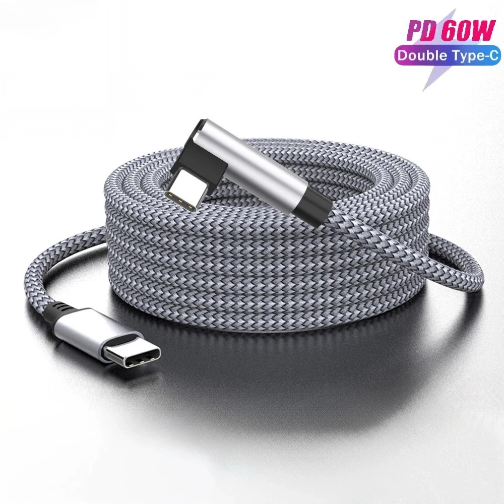 1m 2M 3M 5M 8M 60W ประเภท C ถึง Type C สาย PD Fast Charger USB C สายเคเบิลข้อมูลยาวสําหรับสมาร์ทโฟนแท็บเล็ตกล้อง Monitor thumbnail 4