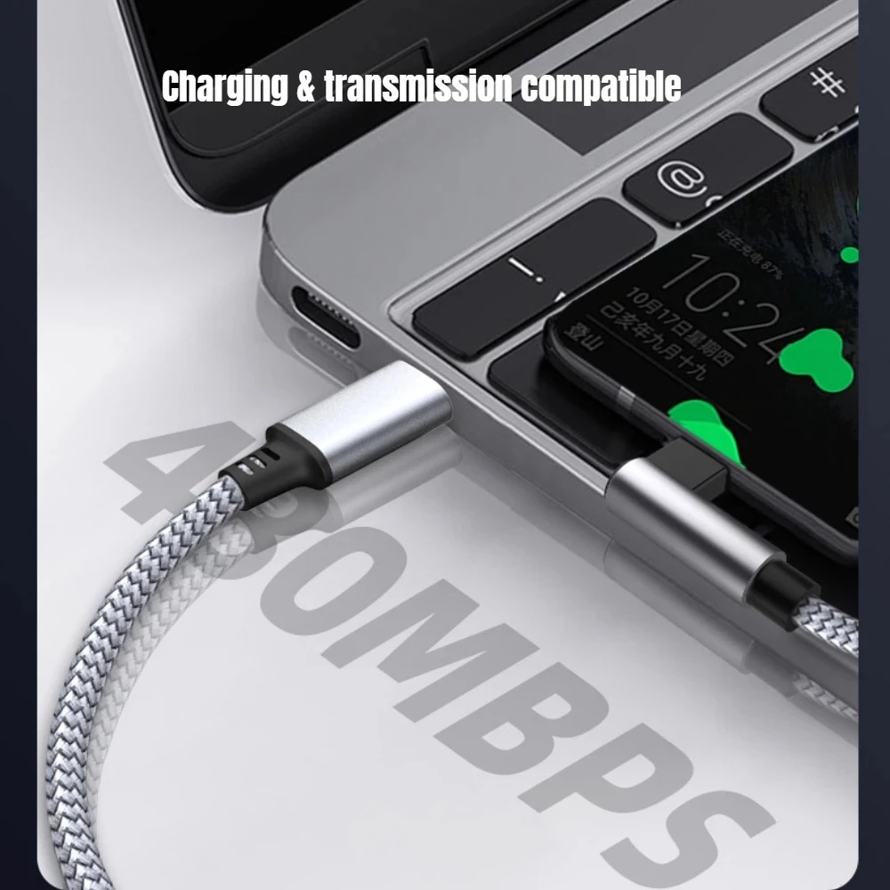 1m 2M 3M 5M 8M 60W ประเภท C ถึง Type C สาย PD Fast Charger USB C สายเคเบิลข้อมูลยาวสําหรับสมาร์ทโฟนแท็บเล็ตกล้อง Monitor thumbnail 8
