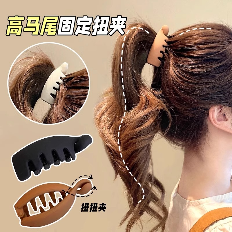 หางม้าสูงบิดกล้วยคลิปผมหางม้ากิ๊บฤดูร้อนขนาดเล็กกิ๊บ