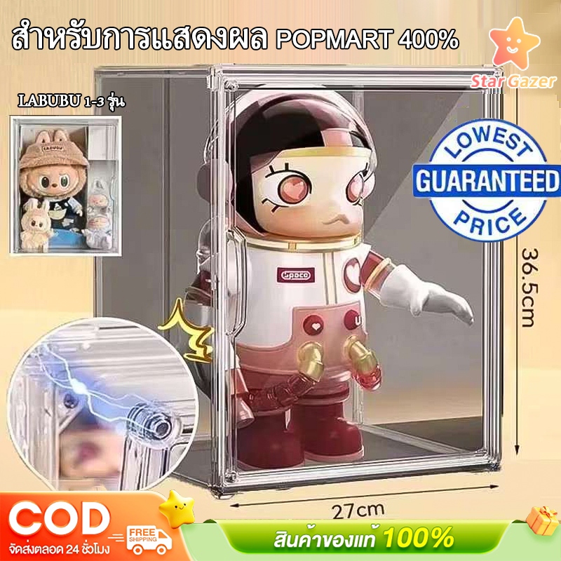🎁ส่งจากไทย🎁Mollly ตู้โชว์ กล่องอะคริลิคใส กล่องโมเดล กล่องเก็บฟิกเกอร์ Labubu กล่องใส่ตุ๊กตา popmart box กันตก กันฝุ่น