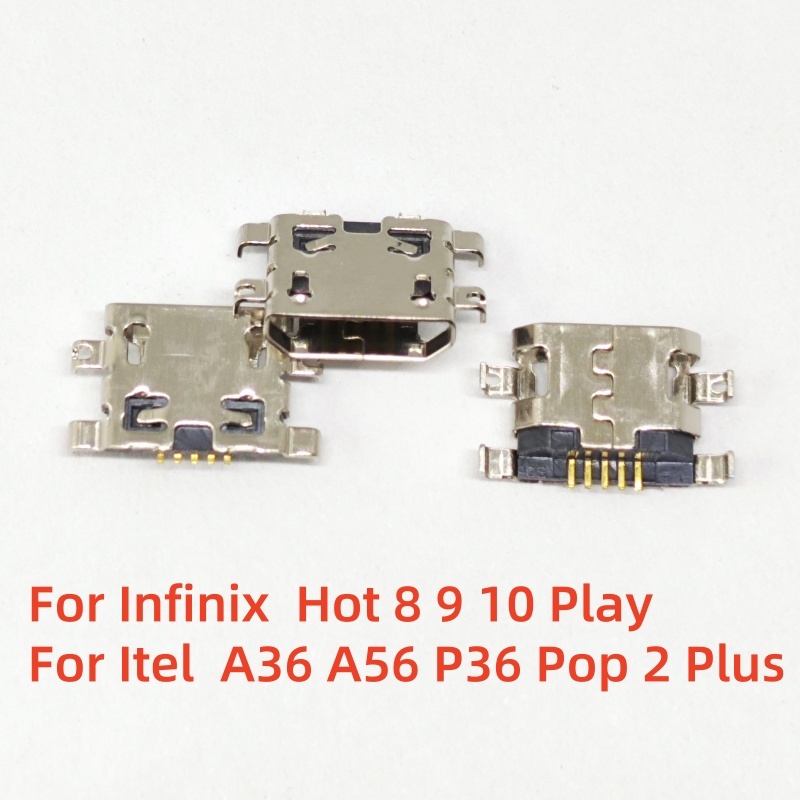5-50pcs สําหรับ Infinix Hot 8 9 10 Play สําหรับ Itel A36 A56 P36 Pop 2 Plus USB แจ็คพอร์ตชาร์จขั้วต่อปลั๊ก Socket Dock