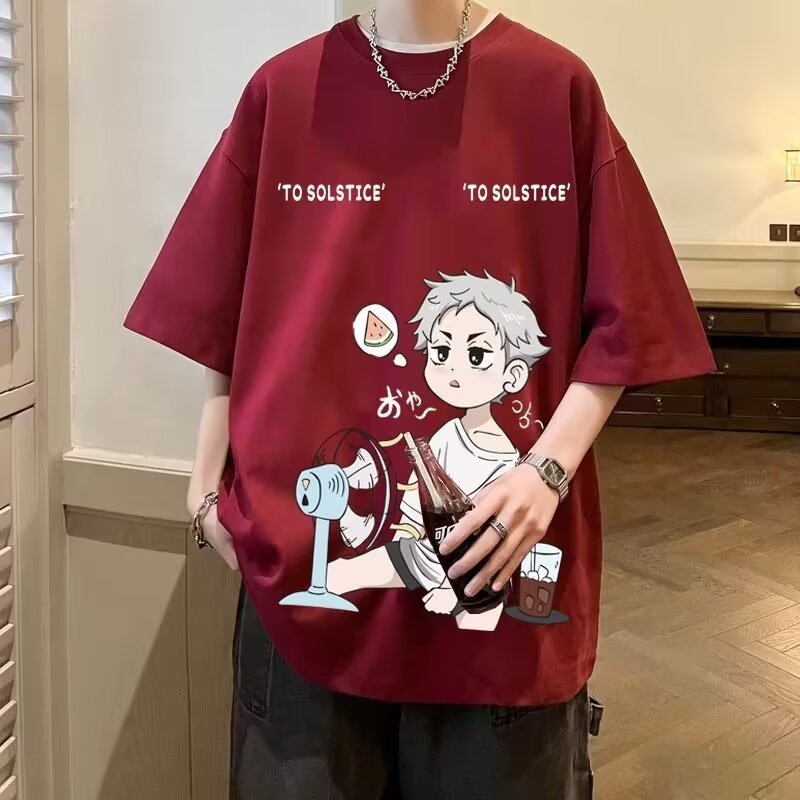 【M-8XL】เสื้อยืดแขนสั้น พิมพ์ลายการ์ตูน ทรงหลวม โอเวอร์ไซซ์ สไตล์เกาหลี ฮิปฮอป สําหรับผู้ชาย และผู้หญิง