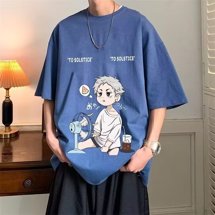 【M-8XL】เสื้อยืดแขนสั้น พิมพ์ลายการ์ตูน ทรงหลวม โอเวอร์ไซซ์ สไตล์เกาหลี ฮิปฮอป สําหรับผู้ชาย และผู้หญิง