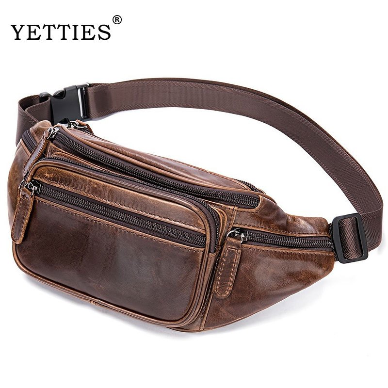 YETTIES กระเป๋าสะพายคาดเอวหนังแท้ผู้ชาย