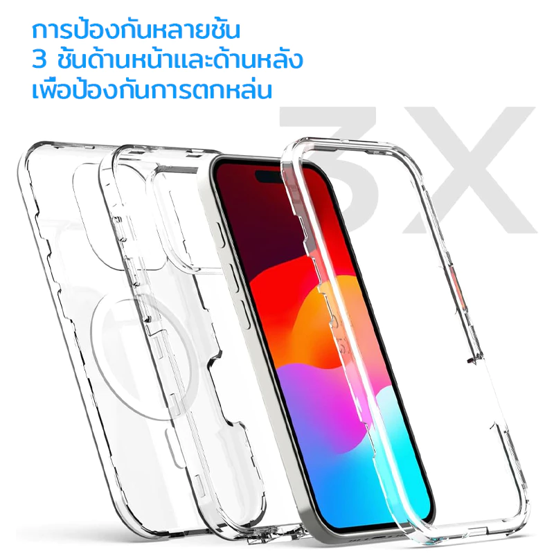 เคสแม่เหล็กใสกันกระแทก iPhone thumbnail 6