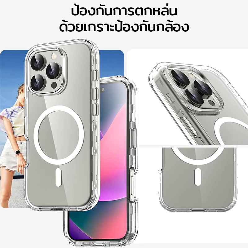 เคสแม่เหล็กใสกันกระแทก iPhone thumbnail 4