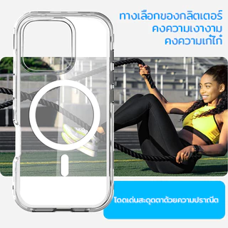 [it] เคสสำหรับ iPhone 17 Pro Max 16 15 Plus 14 13 12 11 เคสใสแม่เหล็ก กันกระแทก คุณภาพทนทานสูง ป้องกันรอยนิ้วมือ ป้องกันเหลือง
