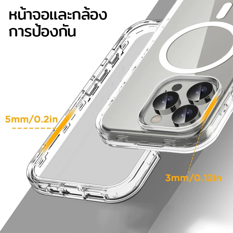เคสแม่เหล็กใสกันกระแทก iPhone thumbnail 8