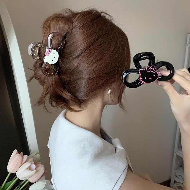 แฟชั่นเกาหลี HelloKitty Bow Hairpin หญิง Ins น่ารักการ์ตูนนักเรียนของขวัญวันเกิด