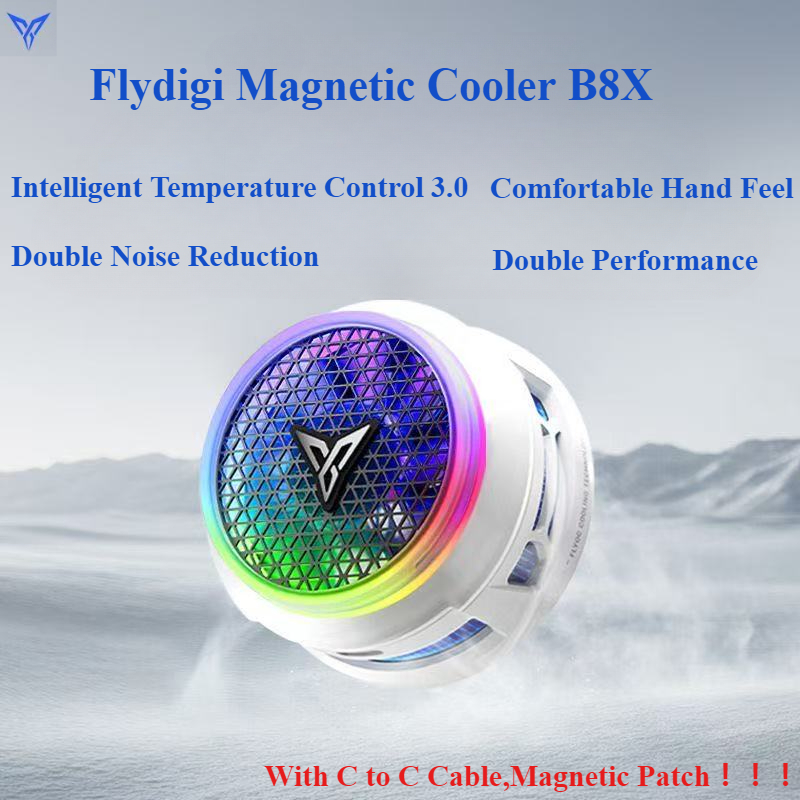 Flydigi Magnetic Cooler B8X โทรศัพท์มือถือพัดลมระบายความร้อน B8X อุณหภูมิอัจฉริยะควบคุม Ultra Low No