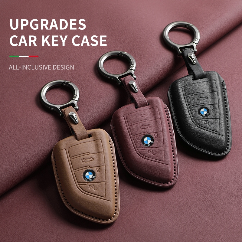 หนังรถ Remote Key Case ฝาครอบ Fob สําหรับ BMW G20 G30 G11 X1 X3 G01 F25 X5 F15 X6 F16 F10 F07 F30 F32 F20 1 3 5 7 Series รถอุปกรณ์เสริม