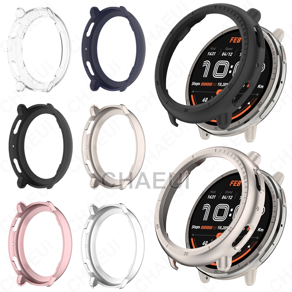 ป้องกันหน้าจอพีซีเคสครึ่งกรอบปกสําหรับ Amazfit Active 2