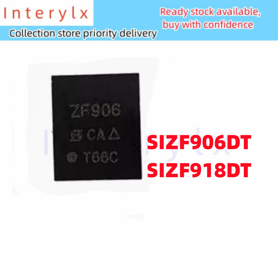 5 ชิ้น/ล็อตใหม่เอี่ยม SIZF906 SIZF906DT ZF906 2F906 SIZF918 SIZF918DT-T1-GE3 ZF918 N Channnel ทรานซิ