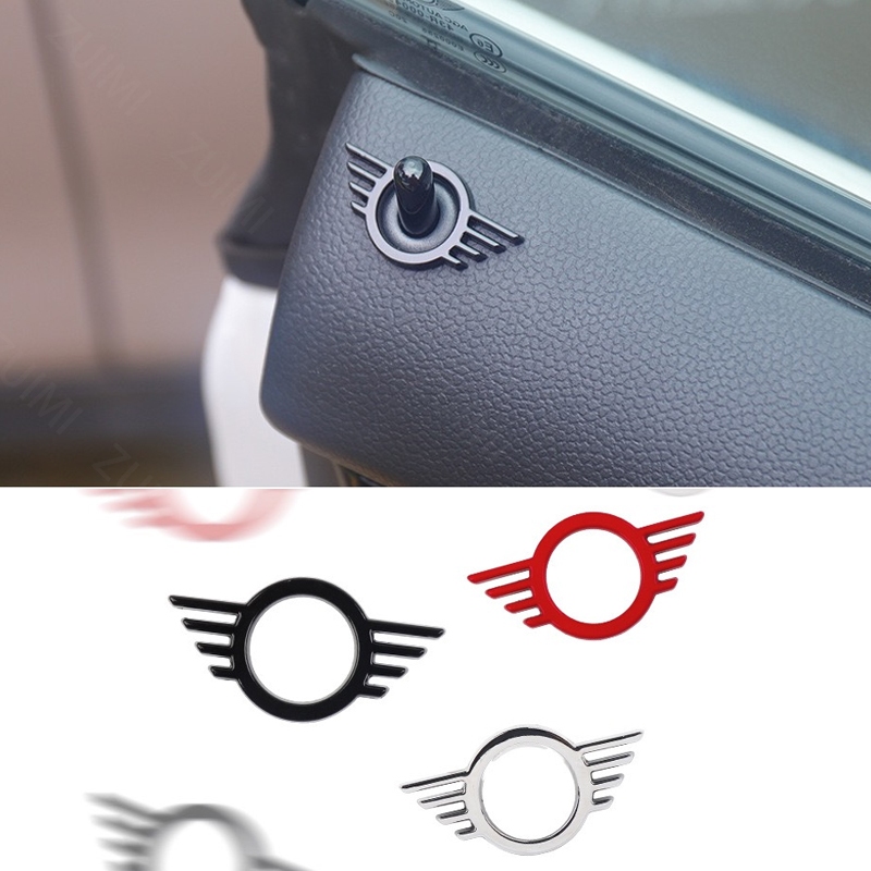 1 ชิ้น 3D โลหะรถประตูล็อค Pin Wing Emblem Badge Decal สําหรับ Mini Cooper One S F55 F56 F57 F60 R55 R56 R57 R58 R59 R60 Countryman
