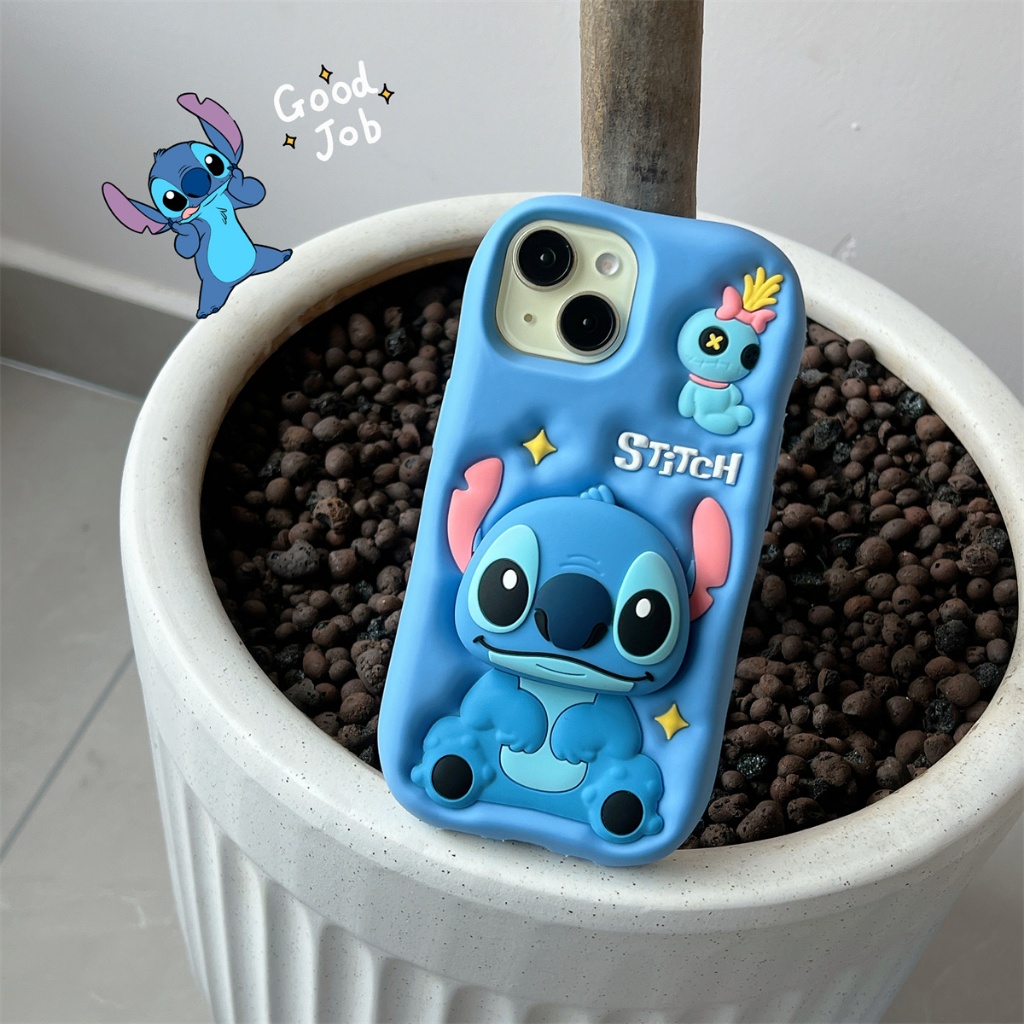 ซิลิโคน Anti-Drop Soft Shell Stand Stitch เคส IPhone สําหรับ IPhone 16 ProMax 15 ProMax 13 14ProMax กรณี - รูปที่ 5
