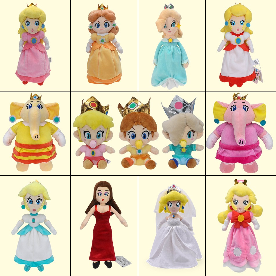 14 สไตล์ 19-55 ซม.เกม Super Princess Baby Peach Pauline Rosalie Daisy ของเล่นตุ๊กตาตุ๊กตาหมอนยัดไส้นุ่มสําหรับเด็กของขวัญวันเกิด