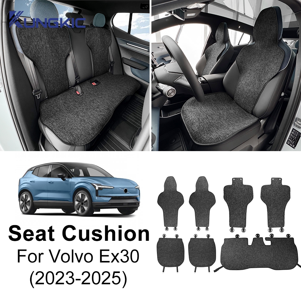 สําหรับ VOLVO EX30 EX-30 2024 2025 ผ้าลินินระบายอากาศ Four Seasons Car Seat Cushion Protect Mat Seat Pad อุปกรณ์เสริม