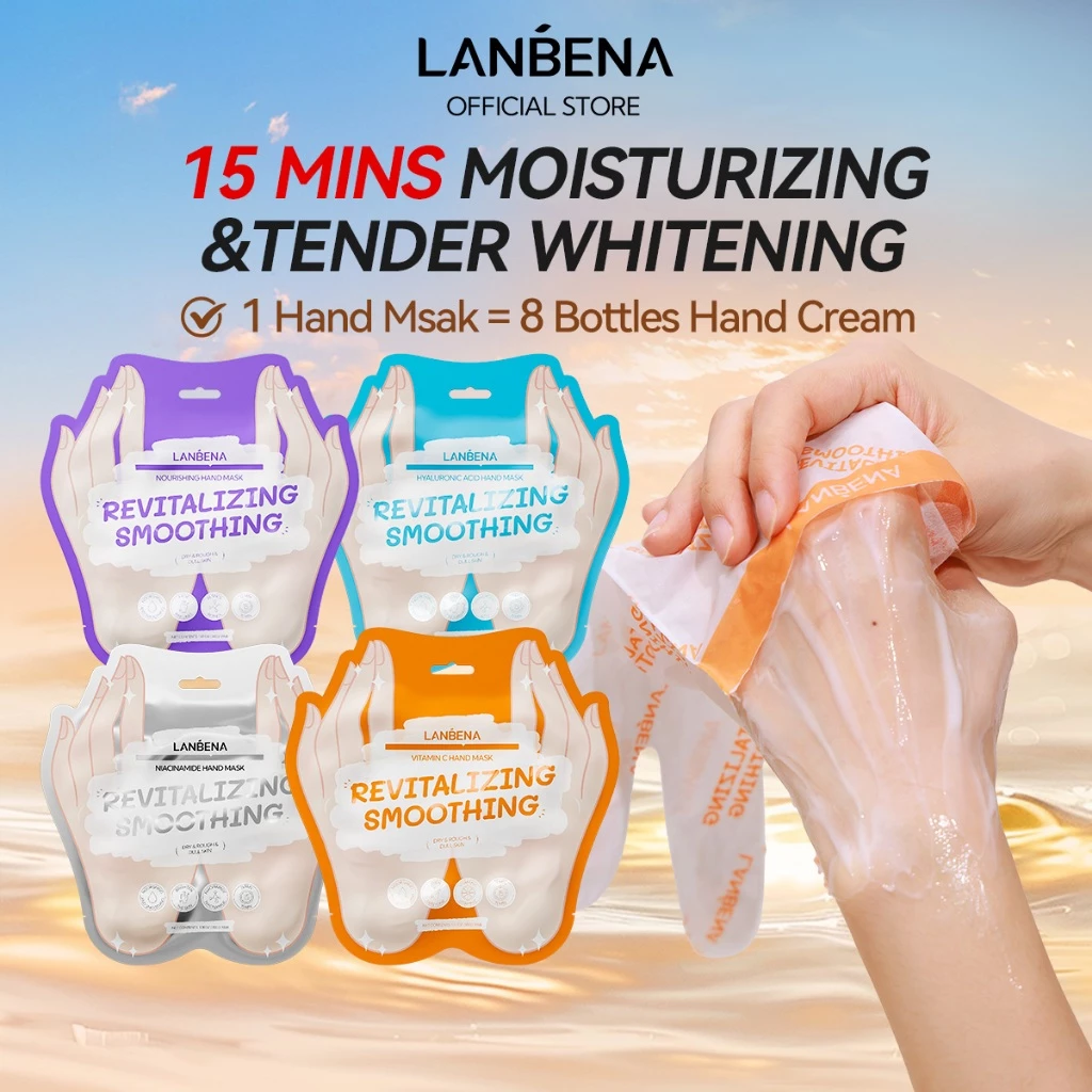 แท้100%LANBENA มาส์กมือไวท์เทนนิ่ง ต่อต้านริ้วรอย ให้ความชุ่มชื้น ป้องกันมือแห้ง ดูแลมือ Anti-Wrinkle Hand Mask