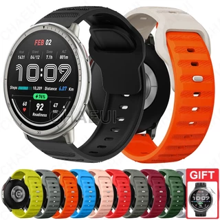 สายรัดซิลิโคนทนทานสายนาฬิกาข้อมืออุปกรณ์เสริมสร้อยข้อมือสําหรับ Amazfit Active 2 / Active Max / Active 3 Premium
