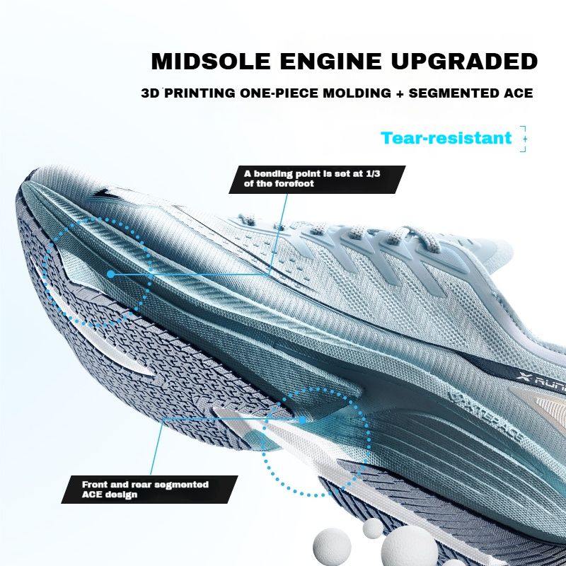 【xtep】One Piece 3.0 | รองเท้าวิ่ง รองเท้าแมราธอนแบบแข่งขัน Racing Nylon Plate Running Shoes Whirlwind Cheese — صورة 4