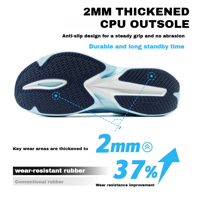 【xtep】One Piece 3.0 | รองเท้าวิ่ง รองเท้าแมราธอนแบบแข่งขัน Racing Nylon Plate Running Shoes Whirlwind Cheese — صورة 6
